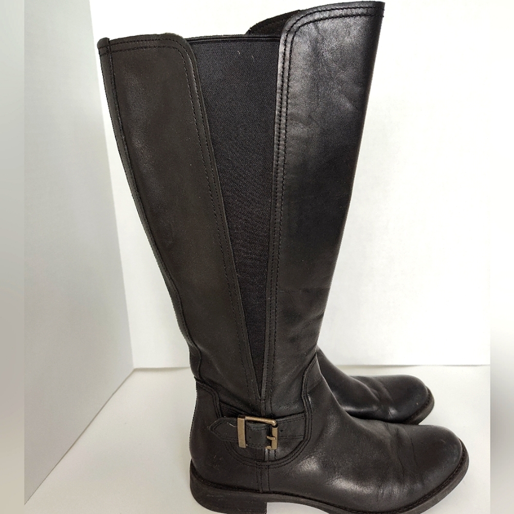 Timberland savin hill black leather riding boots 8 - Picture 6 of 9